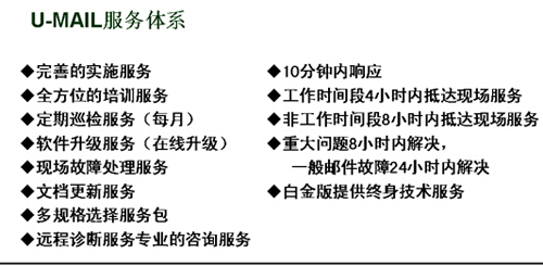 U-Mail郵件服務器服務體系